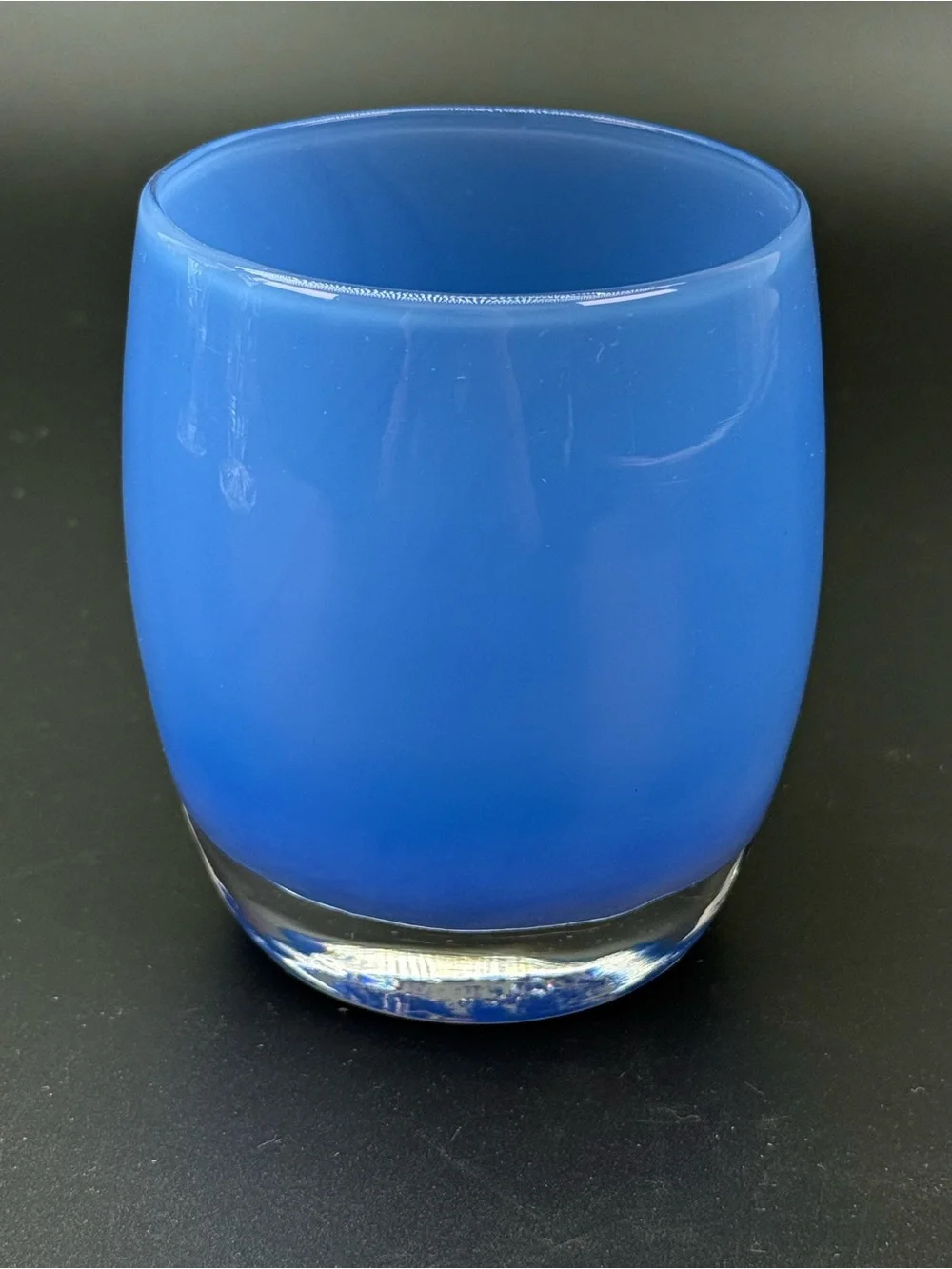 Blue Glassy Baby Votive Candle Holder